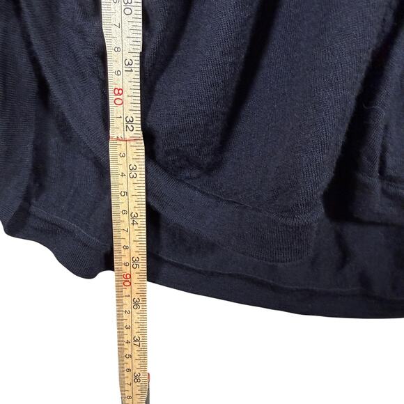 COS Lightweight Wool Cardigan | Gray Black Colorblock Layering Knit Sweater | M - Picture 10 of 12